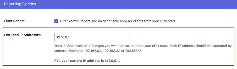 Exclude IP Addresses